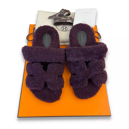 SANDALIAS CHIPRE DE LANA VIOLETA HERMÈS 
