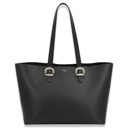 JIMMY CHOO BLACK CRYSTAL TOTE BAG