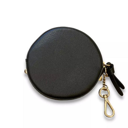JIMMY CHOO BLACK ROUND COIN PURSE