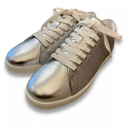 ZAPATILLAS DEPORTIVAS CON BRILLO PLATEADO DE JIMMY CHOO