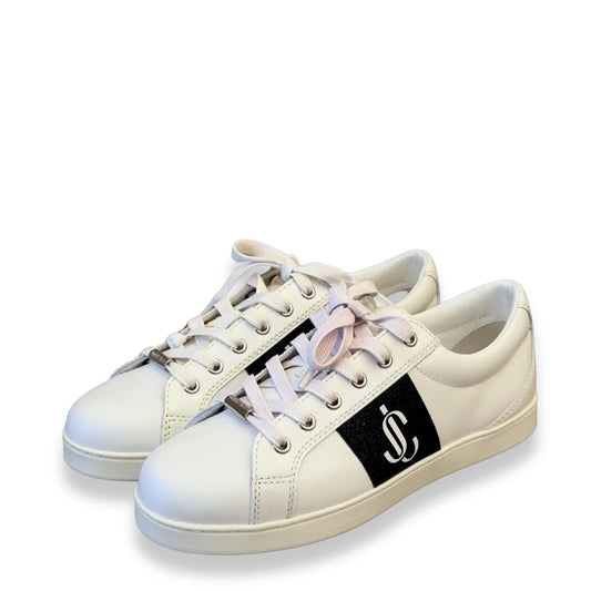 JIMMY CHOO WHITE AND BLACK SNEAKERS