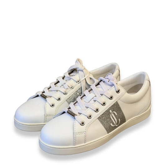 JIMMY CHOO WHITE AND BLACK SNEAKERS