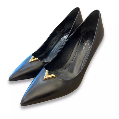 LOUIS VUITTON HEARTBREAKER STILLETTOS DE CUERO NEGRO