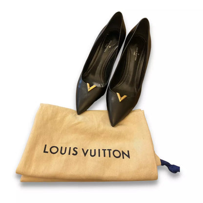 LOUIS VUITTON HEARTBREAKER STILLETTOS DE CUERO NEGRO