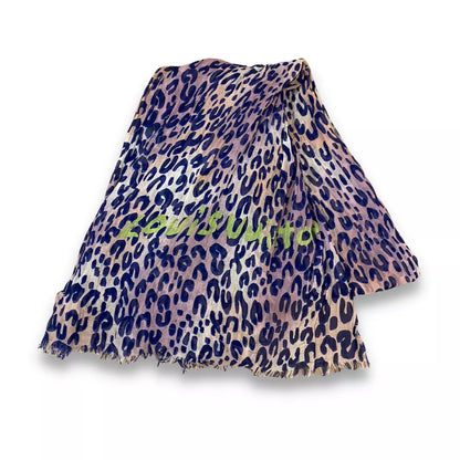 LOUIS VUITTON LEOPARD CASHMERE SCARF