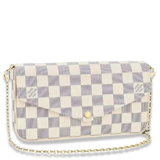 LOUIS VUITTON POCHETTE FÉLICIE DAMIER AZUR BAG