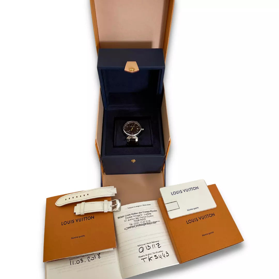 LOUIS VUITTON TAMBOUR MONOGRAM WATCH