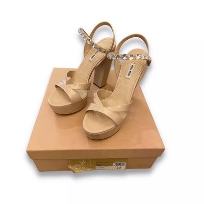 Sandalias de plataforma con cristales Cipria de Miu Miu