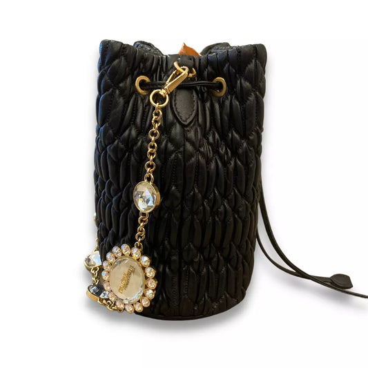 MIU MIU CRYSTAL CLOQUÉ BUCKET BAG