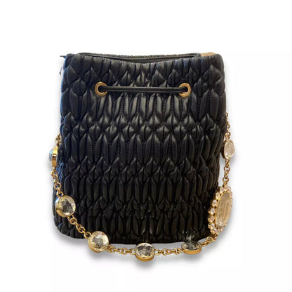BOLSO CUBO CLOQUÉ CRYSTAL DE MIU MIU