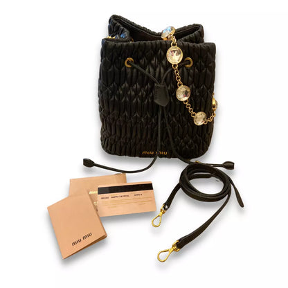 BOLSO CUBO CLOQUÉ CRYSTAL DE MIU MIU
