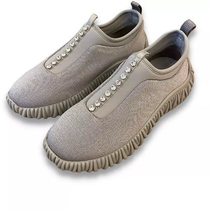 ZAPATILLAS DE CRISTALES GRISES MIU MIU