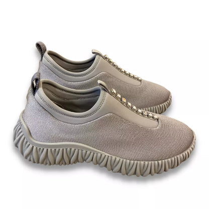 ZAPATILLAS DE CRISTALES GRISES MIU MIU