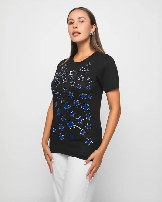MIU MIU BLACK STARS TSHIRT