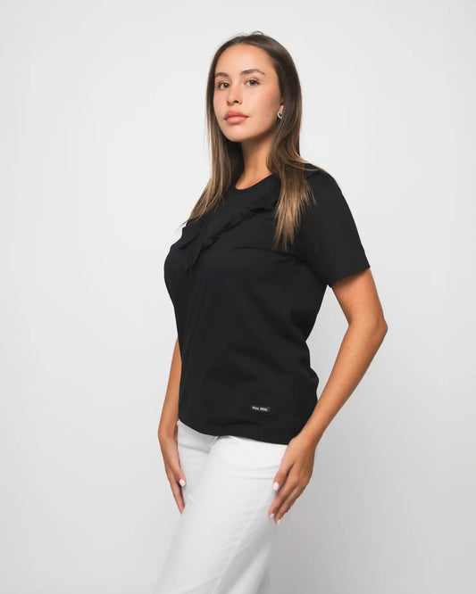 MIU MIU BLACK T-SHIRT
