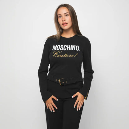 MOSCHINO COUTURE BLACK HOODIE