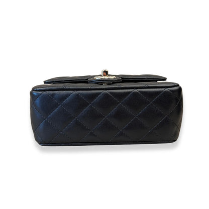 CHANEL BLACK TOP HANDLE WITH CRYSTALS BAG