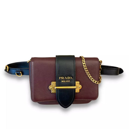 Prada BROWN LEATHER CAHIER BAG