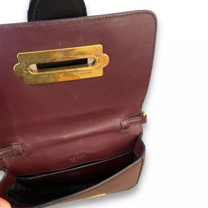 Prada BROWN LEATHER CAHIER BAG