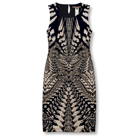 ROBERTO CAVALLI BLACK PRINT DRESS
