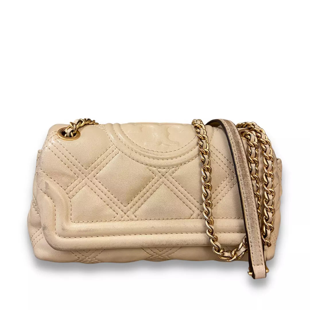 TORY BURCH WHITE LEATHER BAG