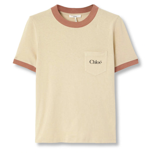 CHLOÉ PRINTED COTTON-JERSEY T-SHIRT