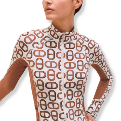 Hermès CHAQUETA ENTREGADA CON CREMALLERA "CHAINE D'ANCRE"