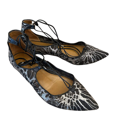 SANDALIAS PLANAS CON PUNTA Y CORDONES AQUAZZURA CHRISTY
