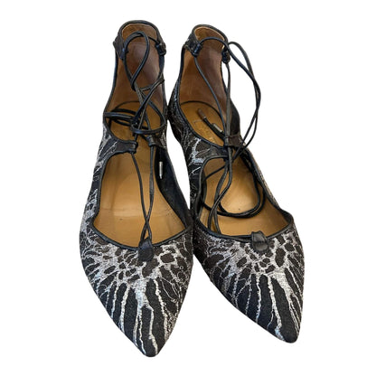 SANDALIAS PLANAS CON PUNTA Y CORDONES AQUAZZURA CHRISTY