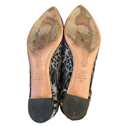 SANDALIAS PLANAS CON PUNTA Y CORDONES AQUAZZURA CHRISTY