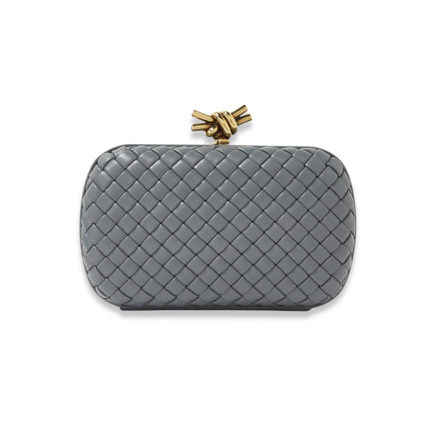 BOTTEGA VENETA GREY MINAUDIERE CLUTCH