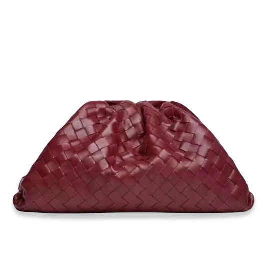 BOTTEGA VENETA BURGUNDY POUCH