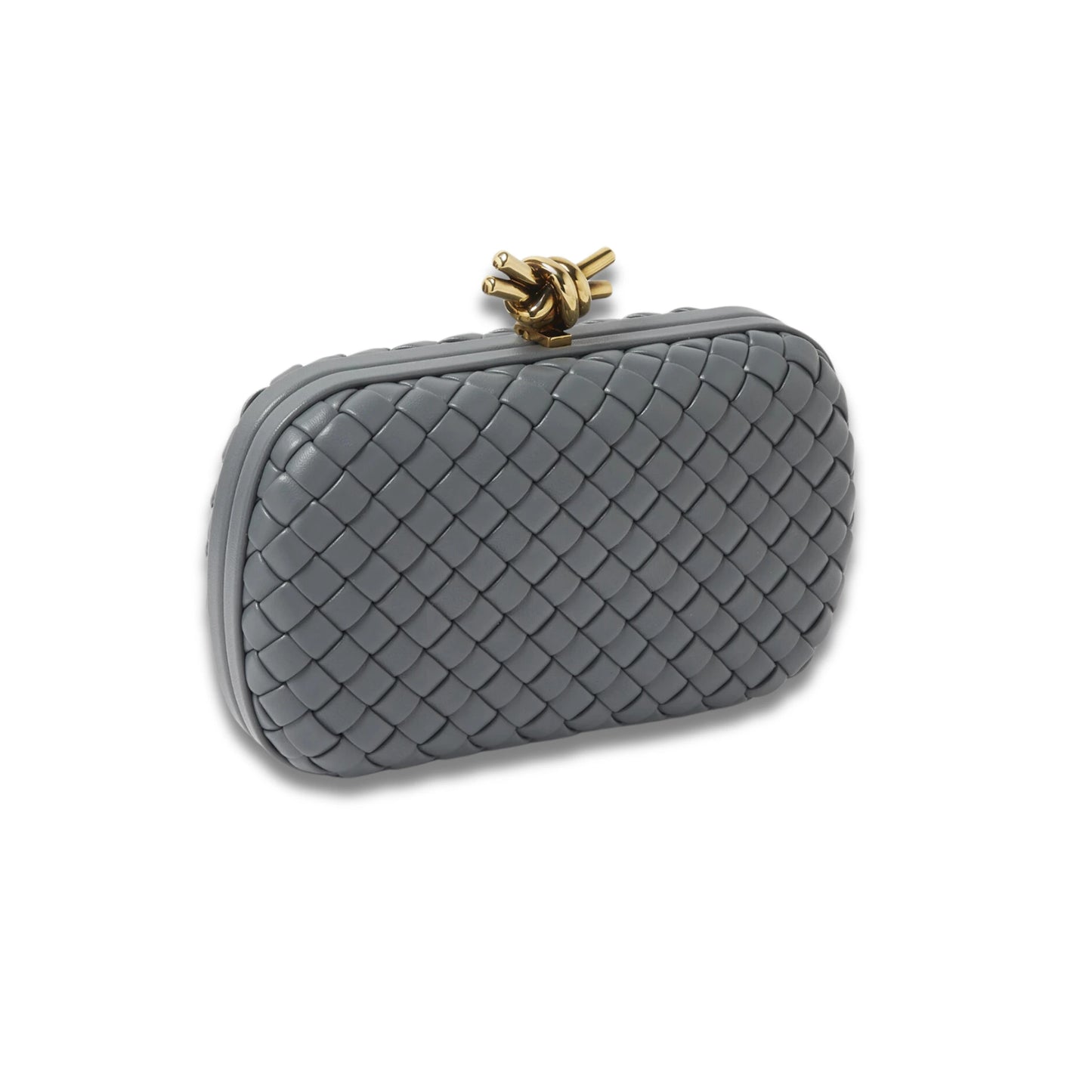 BOTTEGA VENETA GREY MINAUDIERE CLUTCH