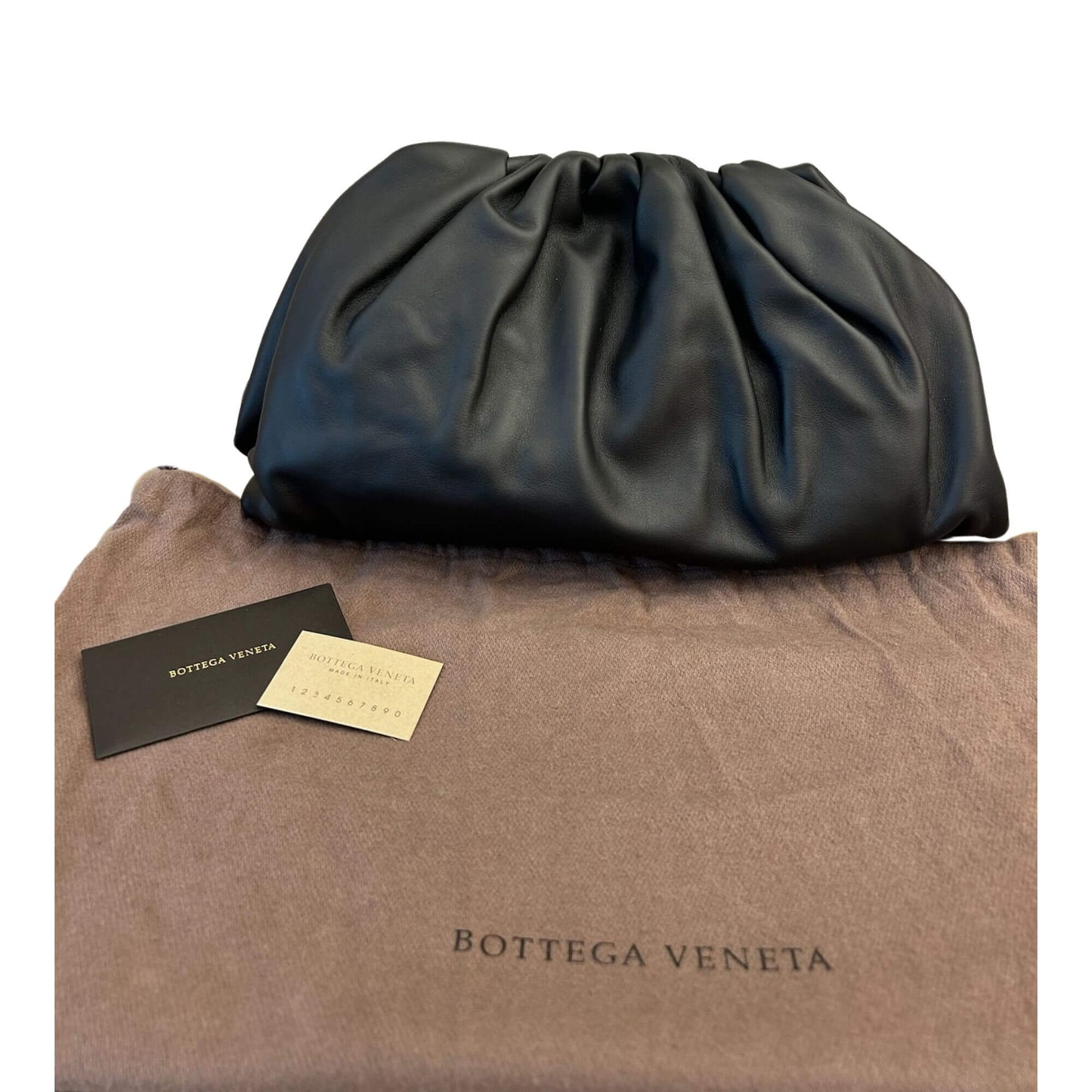 BOTTEGA VENETA THE BLACK POUCH LEATHER BAG