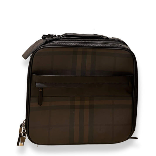 BURBERRY BROWN SMOKED CHECK SUITCASE