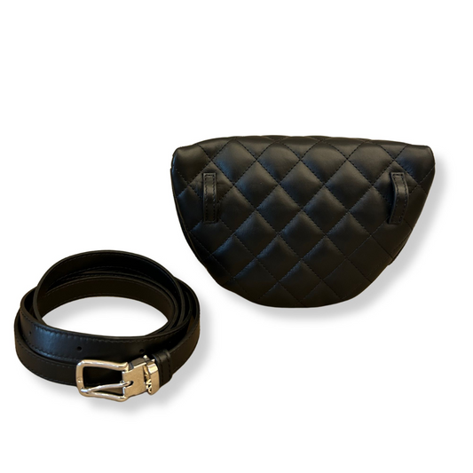 BOLSO NEGRO ACOLCHADO CHANEL WAIST