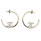 CHANEL LARGE HOOP EARRINGS