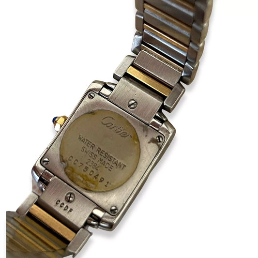 CARTIER TANK FRANÇAISE STAINLESS STEEL/ GOLD WATCH