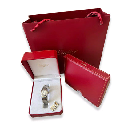 RELOJ CARTIER TANK FRANÇAISE DE ACERO INOXIDABLE/ORO 