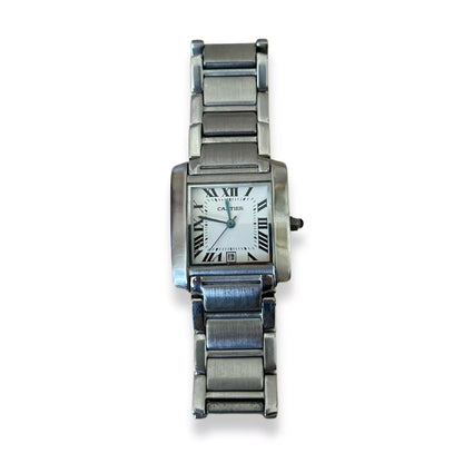 RELOJ CARTIER TANK FRANÇAISE DE ACERO INOXIDABLE 