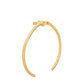 CELINE TRIOMPHE ASYMMETRIC CUFF IN BRASS WITH GOLD FINISH GOLD