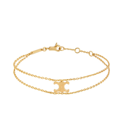 PULSERA CELINE TRIOMPHE COLGANTE DE LATÓN CON ACABADO DORADO