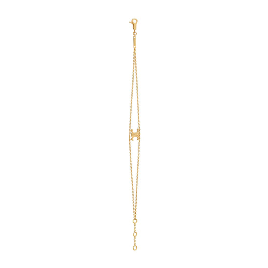 PULSERA CELINE TRIOMPHE COLGANTE DE LATÓN CON ACABADO DORADO