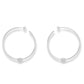 CELINE TRIOMPHE LARGE HOOPS IN BRASS WITH RHODIUM FINISH SILVER