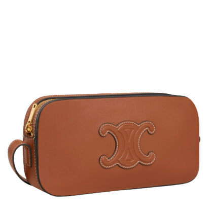 BOLSO DE HOMBRO CELINE MINI CAMERA CUIR TRIOMPHE EN PIEL DE BECERRO LISA