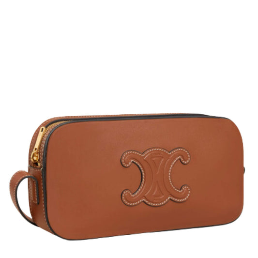 BOLSO DE HOMBRO CELINE MINI CAMERA CUIR TRIOMPHE EN PIEL DE BECERRO LISA