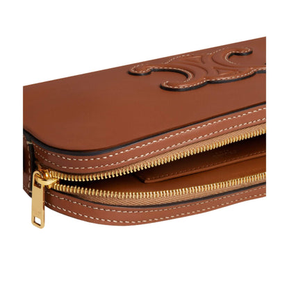 BOLSO DE HOMBRO CELINE MINI CAMERA CUIR TRIOMPHE EN PIEL DE BECERRO LISA