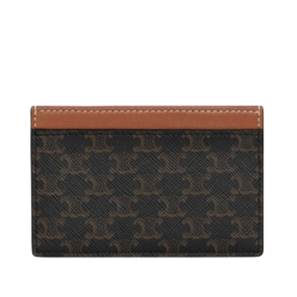 TARJETA CELINE EN LONA TRIOMPHE CON ESTAMPADO CELINE TAN