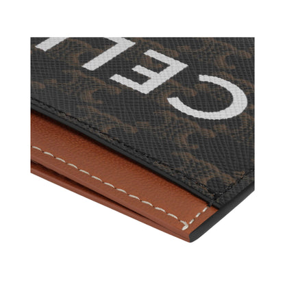 TARJETA CELINE EN LONA TRIOMPHE CON ESTAMPADO CELINE TAN