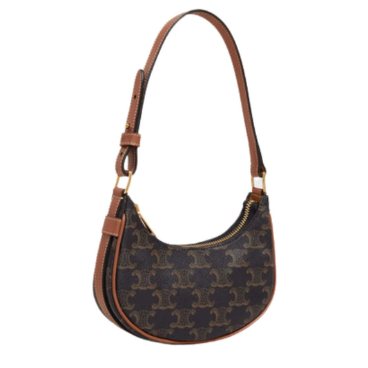CELINE MINI AVA EN LONA TRIOMPHE Y PIEL DE BECERRO TAN